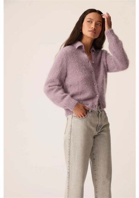 Des Petits Hauts Women's Chloe Chardon Pastel Purple Kid Mohair Cardigan Des Petits Hauts |  | 1H26002603270